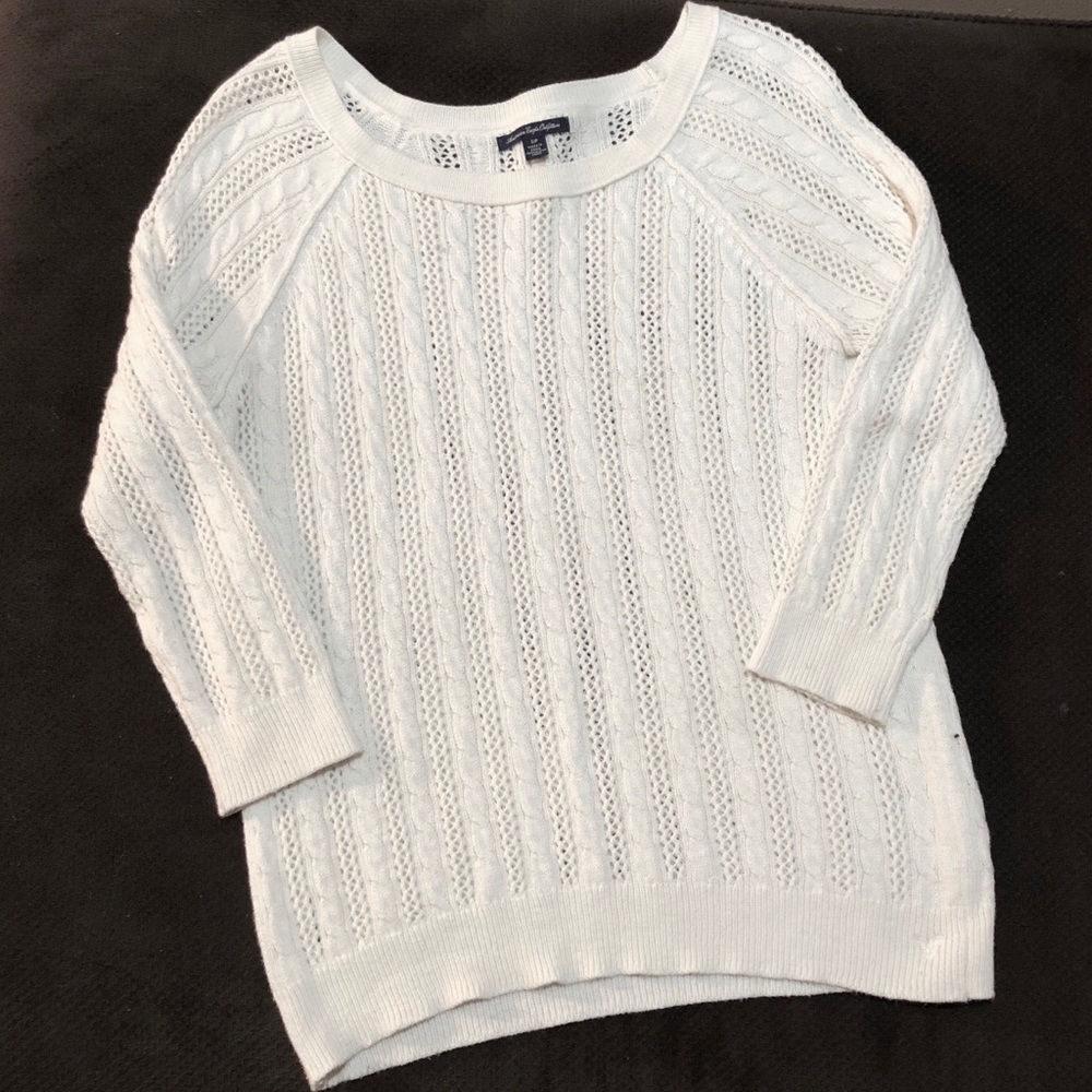 American Eagle ivory cable knit sweater